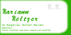 mariann meltzer business card